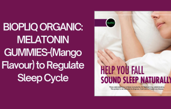 BIOPLIQ ORGANIC: MELATONIN GUMMIES-(Mango Flavour) to Regulate Sleep Cycle